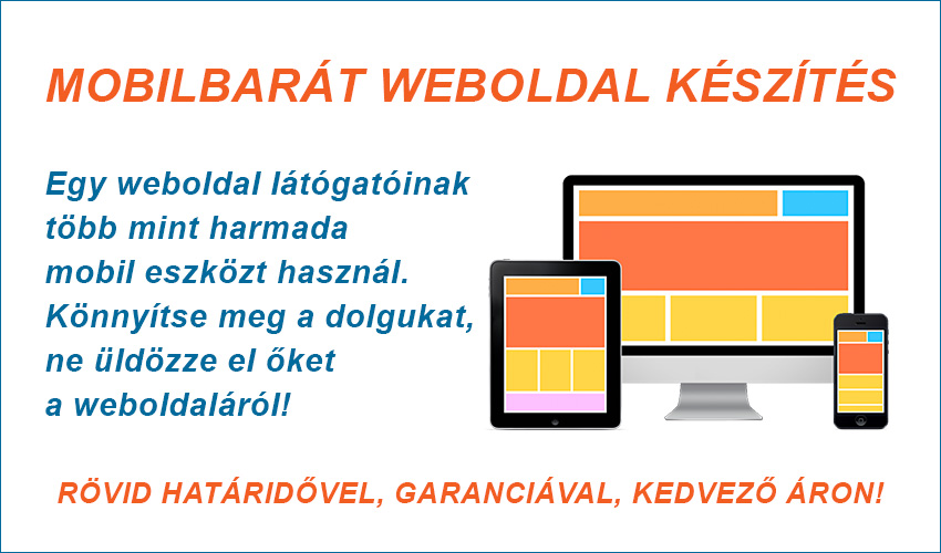 Weboldal készítés, weblap üzemeltetés, honlap karbantartás, felújítás